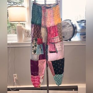 100% Cotton Patchwork Pants